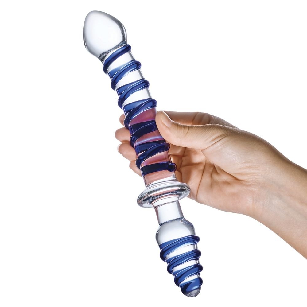 Glas Mr Swirly Two Ends Internal Stimulation Dildo 10 Inch