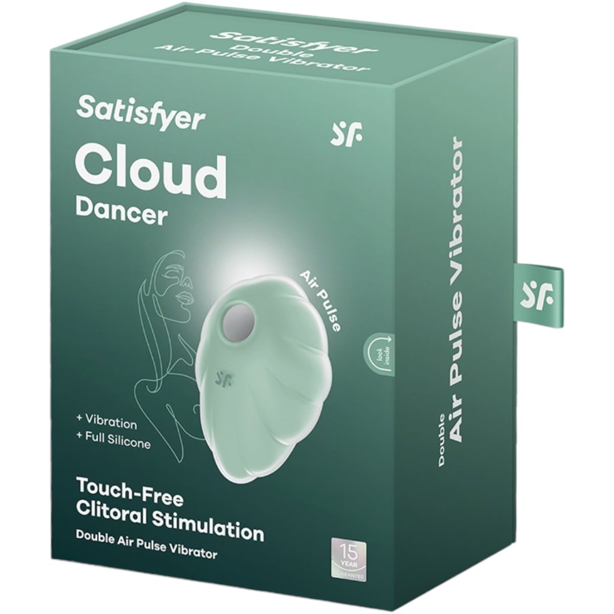 Satisfyer Cloud Dancer Double Air Pulse Clitoral Vibrator Mint