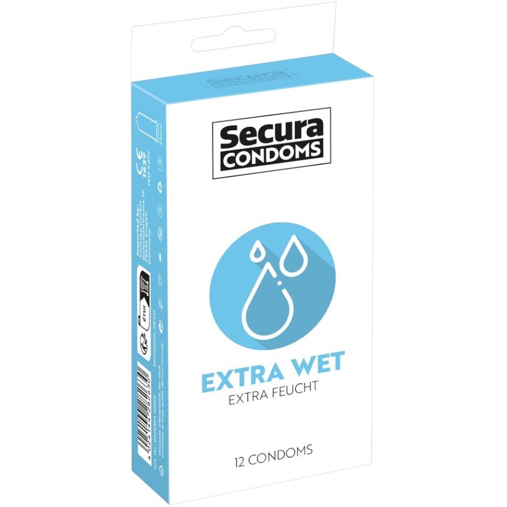 Secura Kondome Extra Wet Latex Condoms 12 Pack