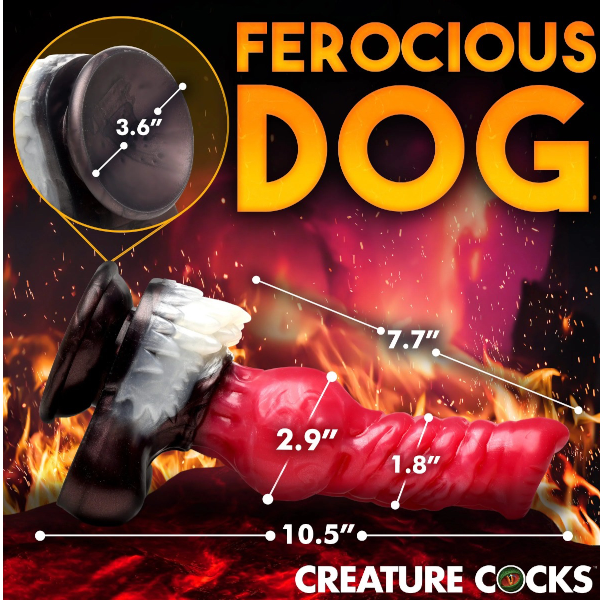 Creature Cocks Cujo Canine Silicone Dildo 10 Inch