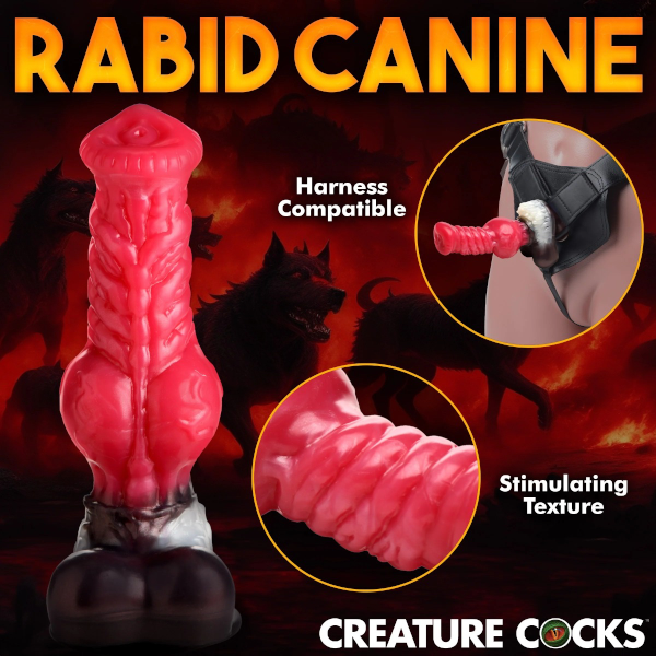 Creature Cocks Cujo Canine Silicone Dildo 10 Inch