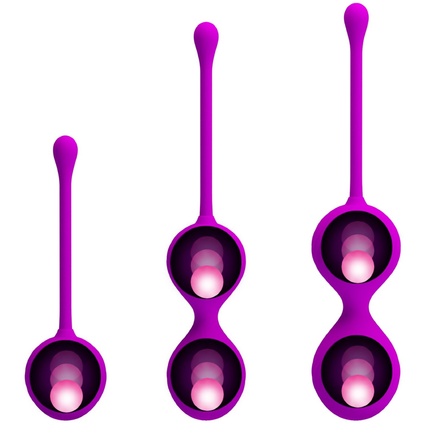 Pretty Love 3 Piece Silicone Weighted Kegel Ball Training Set