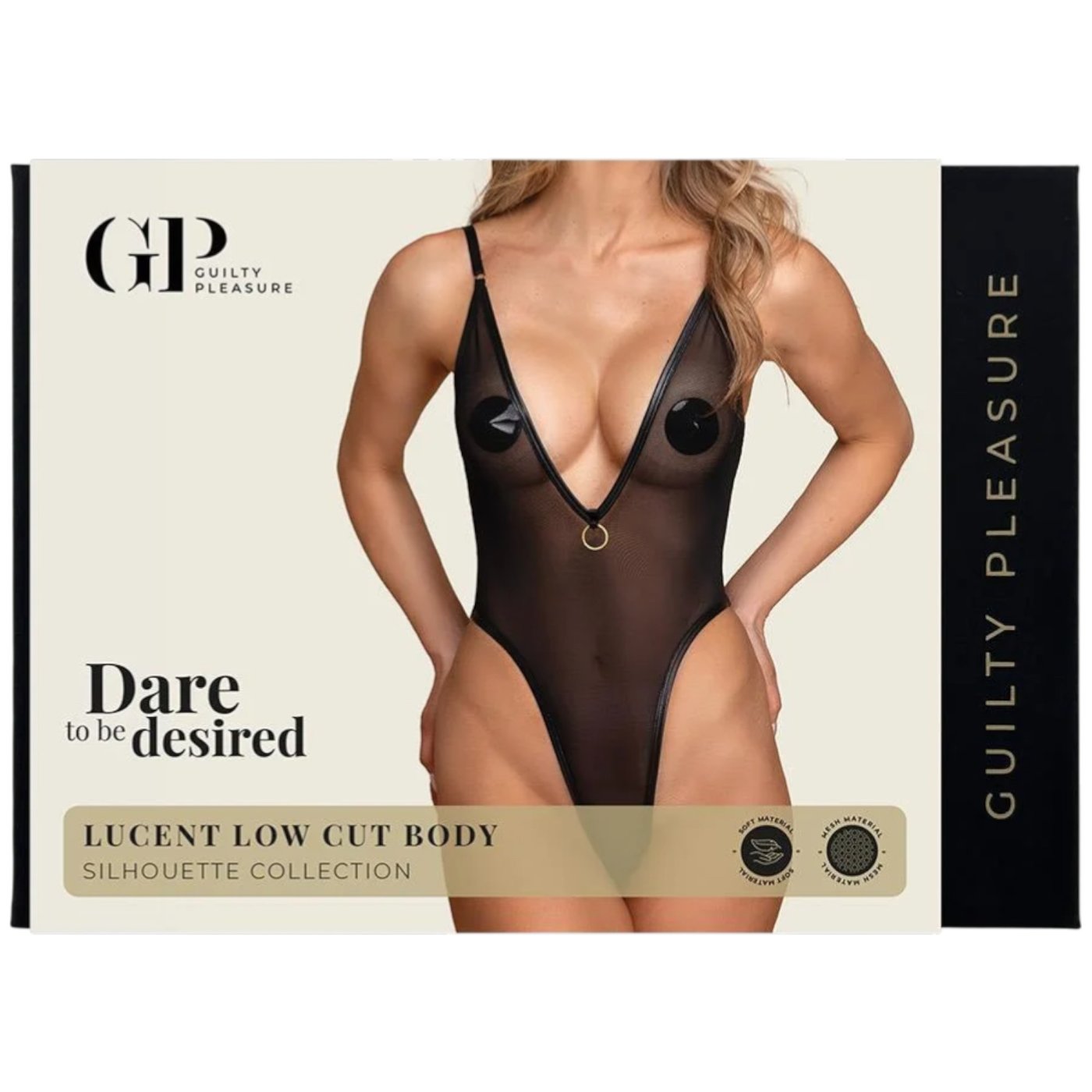 Guilty Pleasure Lucent Low Cut Sheer Mesh String Bodysuit