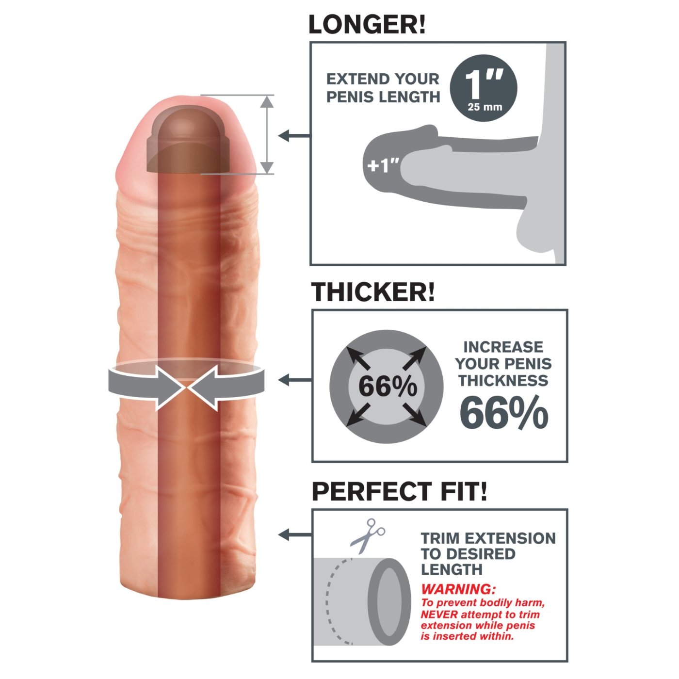 Fantasy X-tensions Mega 1 Inch Penis Extender