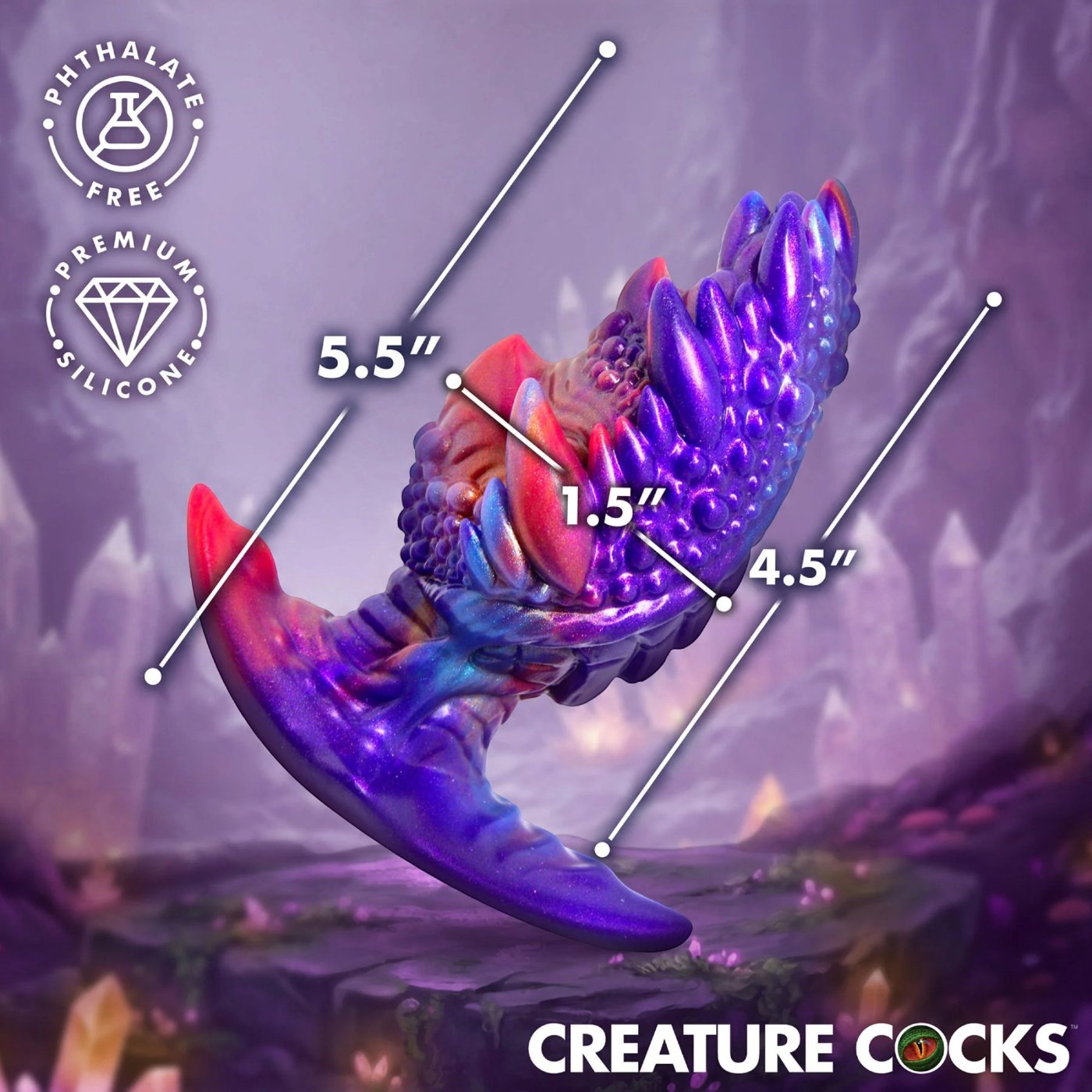 Creature Cocks Volkron Large Textured Silicone Butt Plug