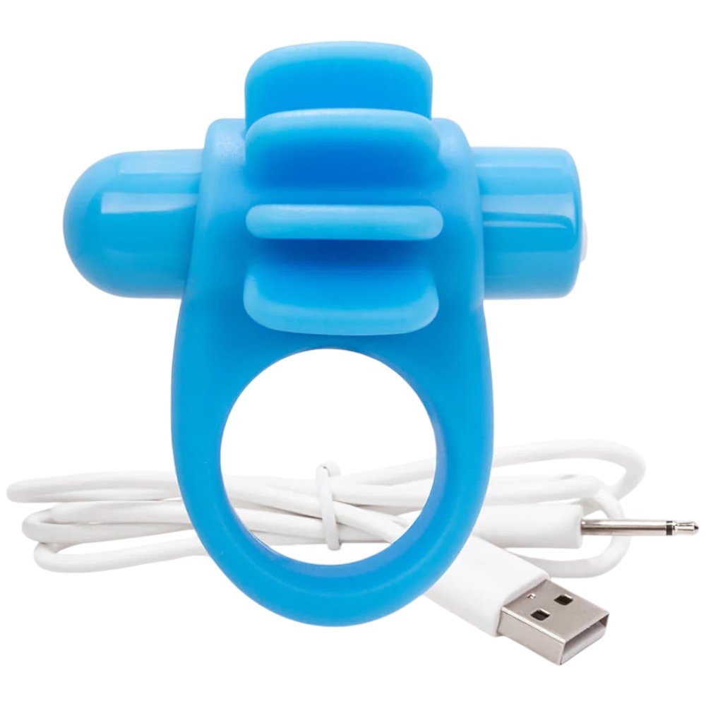 Screaming O Charged Skooch Rechargeable Vibrating Ring Blue