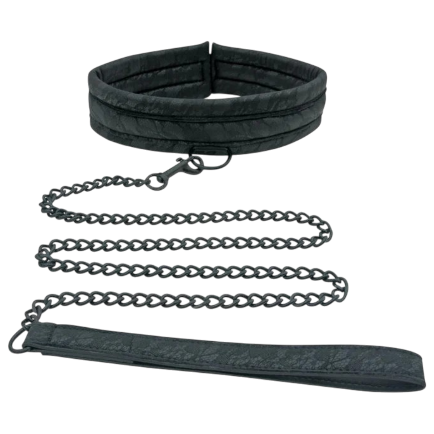 Sincerely Lace BDSM Collar and Leash Black