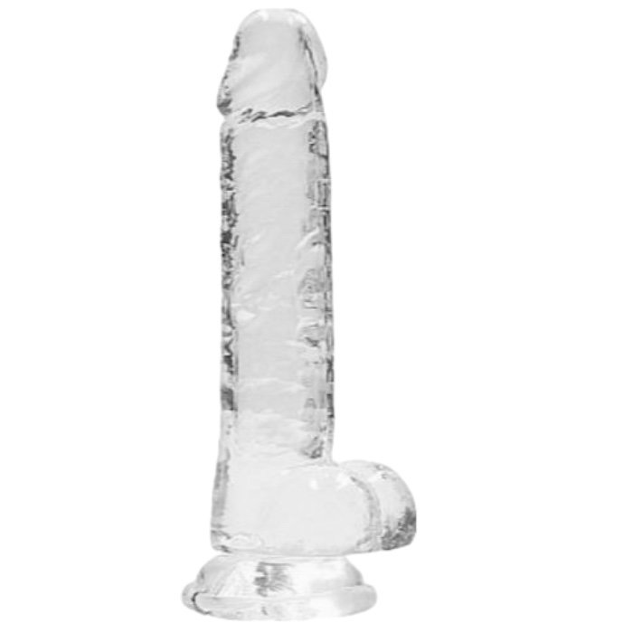 RealRock Crystal Clear Realistic Dildo with Balls 7 Inch