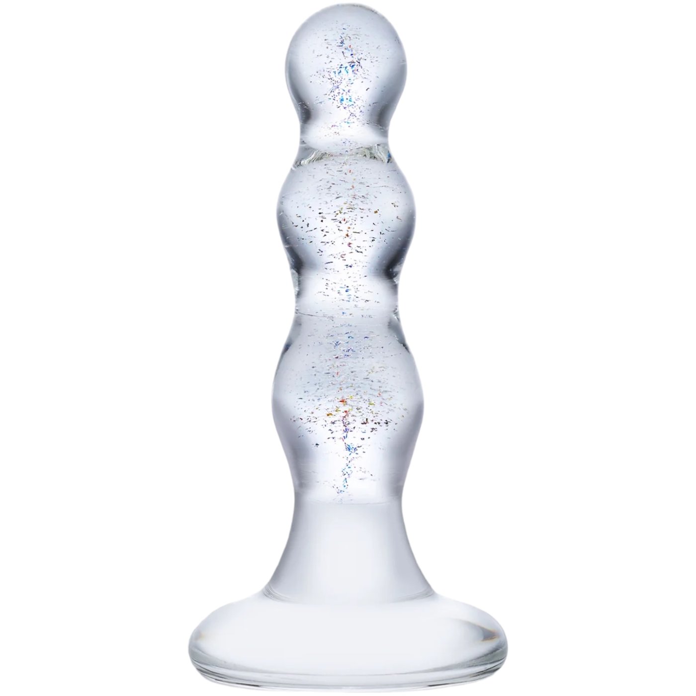 Glas Triple Play Beaded Glass Butt Plug 4 Inch