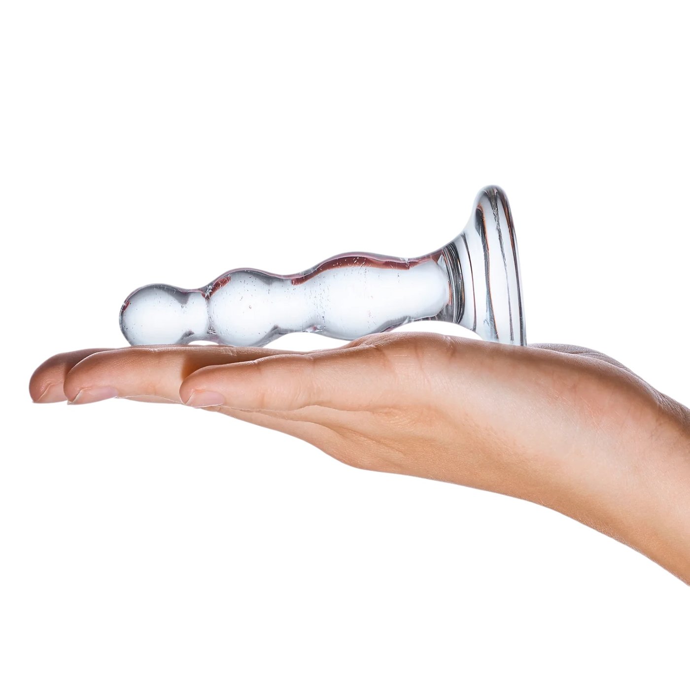 Glas Triple Play Beaded Glass Butt Plug 4 Inch