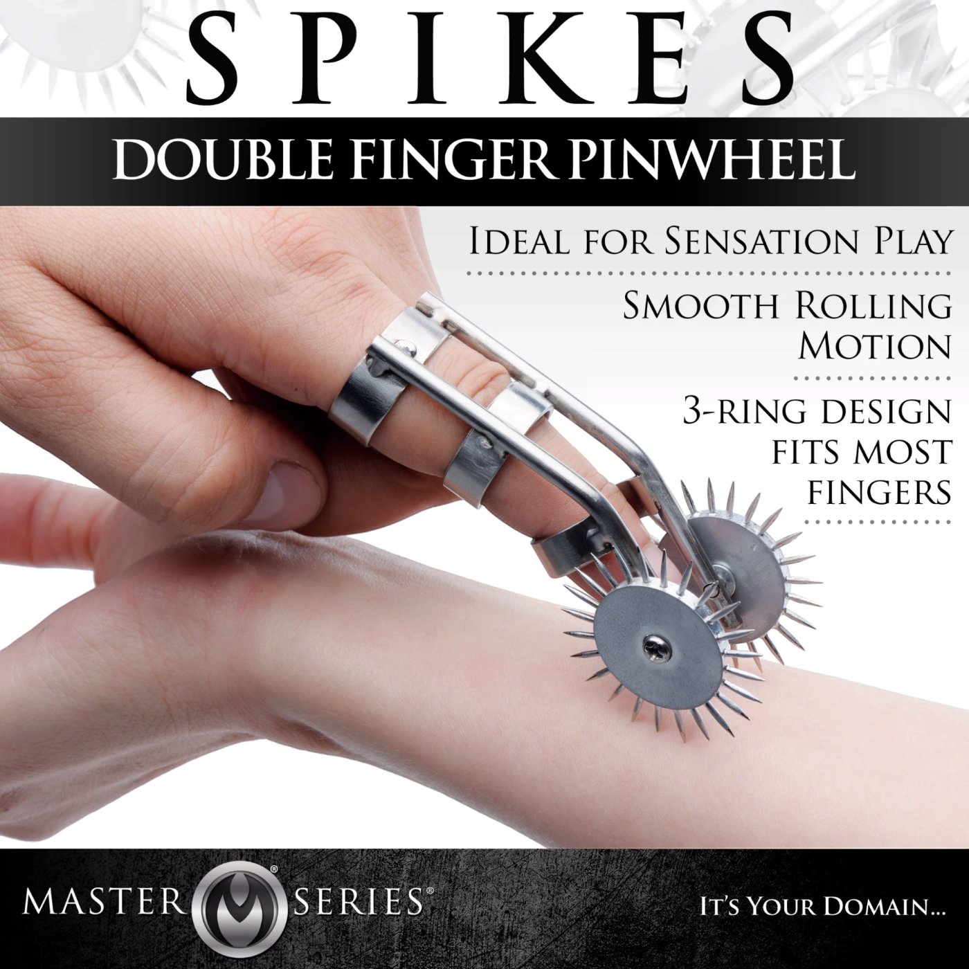 Master Series Spikes Double Finger Wartenberg Pinwheel
