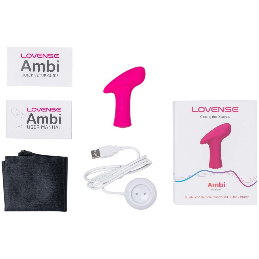 Lovense Ambi App-Controlled Waterproof Rechargeable Silicone Bullet Vibrator