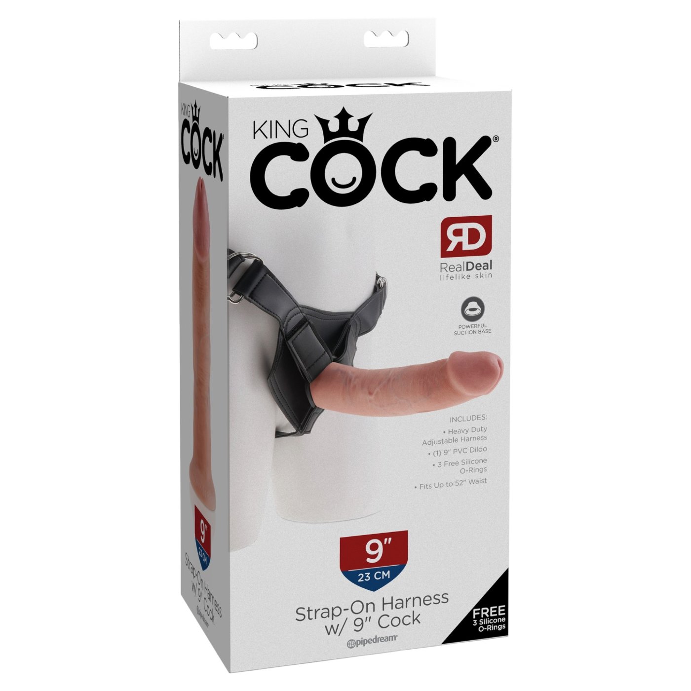 King Cock Strap On Harness with 9 Inch Cock
