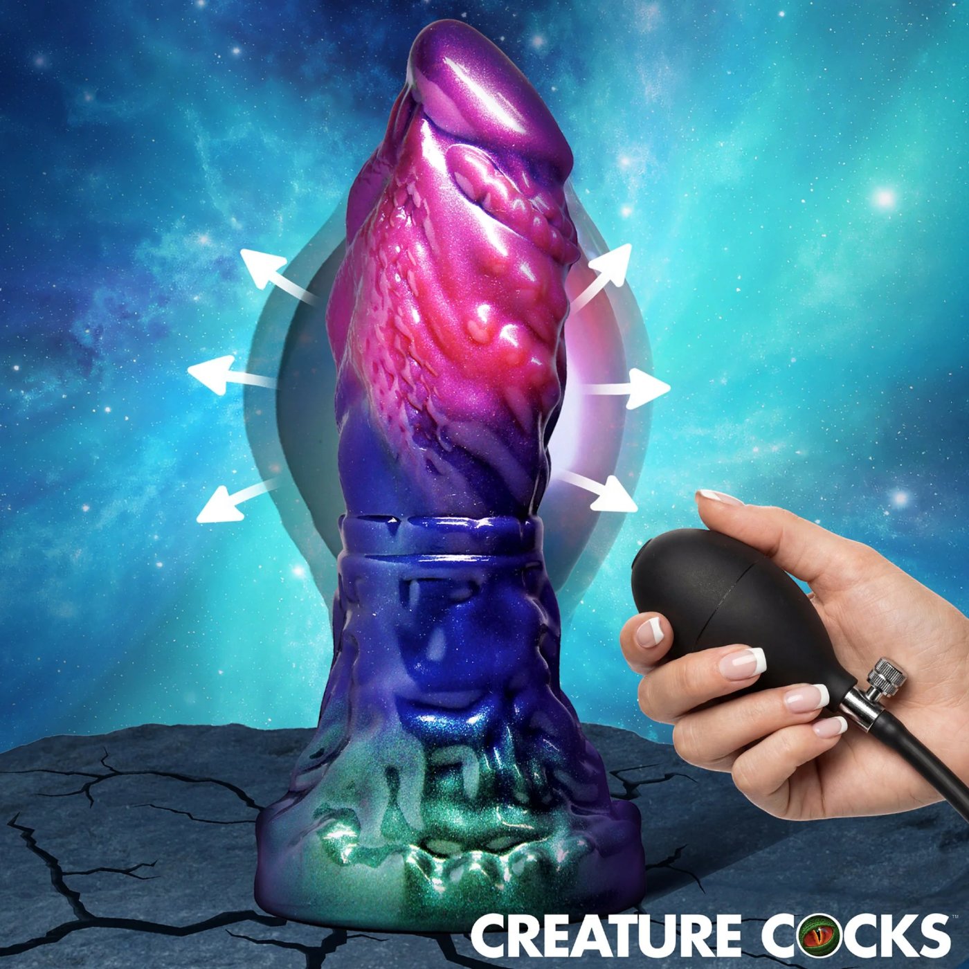 Creature Cocks Gorge Inflatable Silicone Dildo with Suction Cup