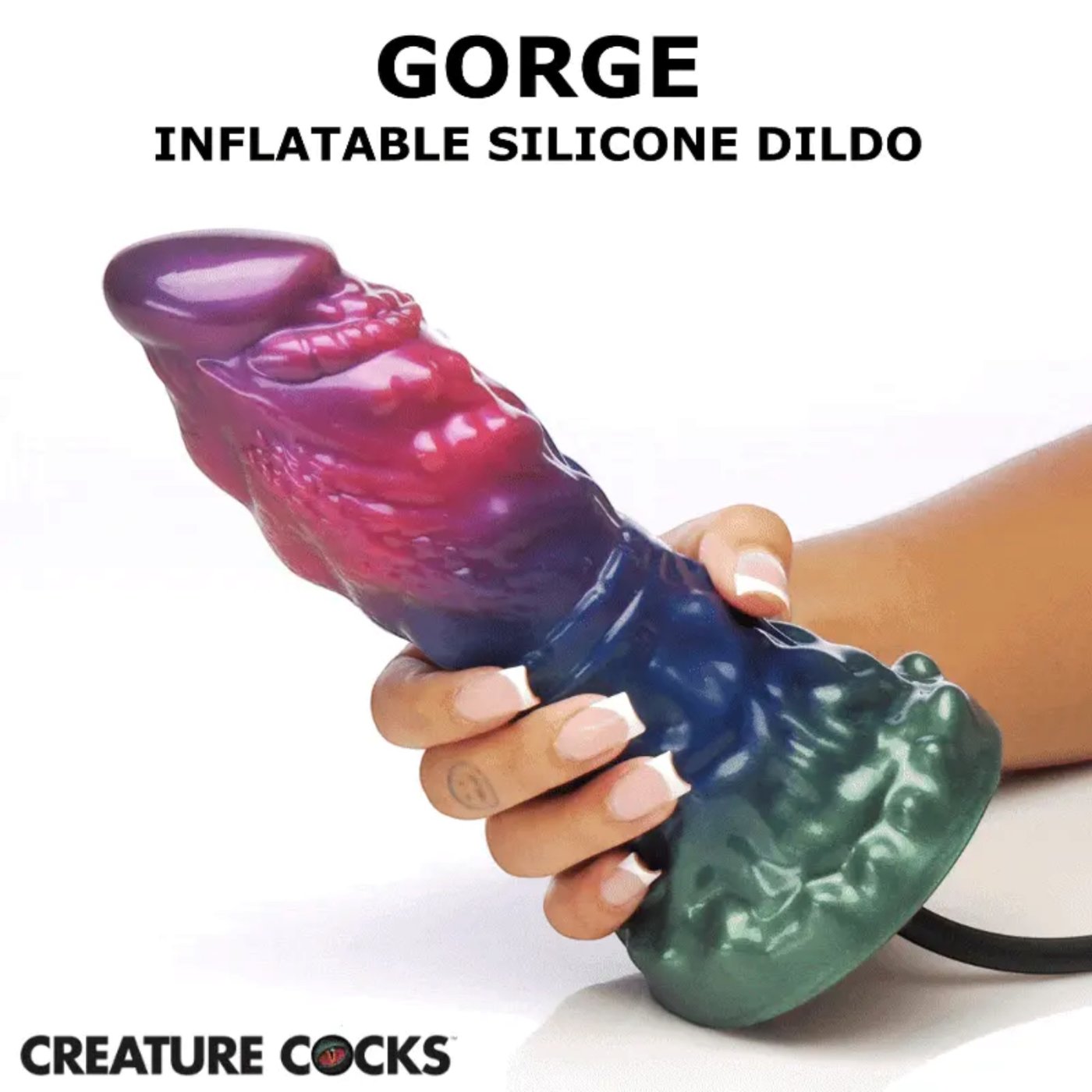 Creature Cocks Gorge Inflatable Silicone Dildo with Suction Cup