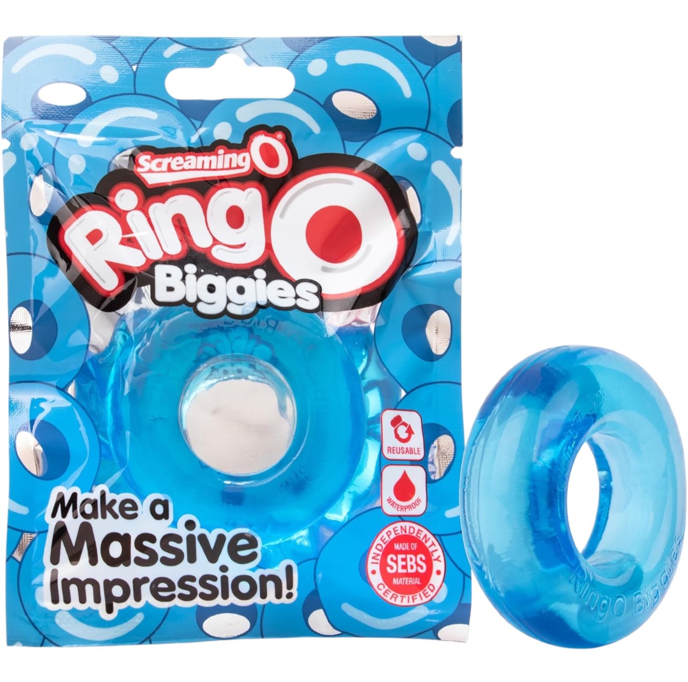 Screaming O RingO Biggies Cock Ring Blue