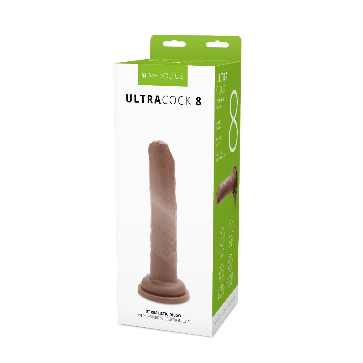 Me You Us Ultra Cock Uncut Realistic Dildo 8 Inch