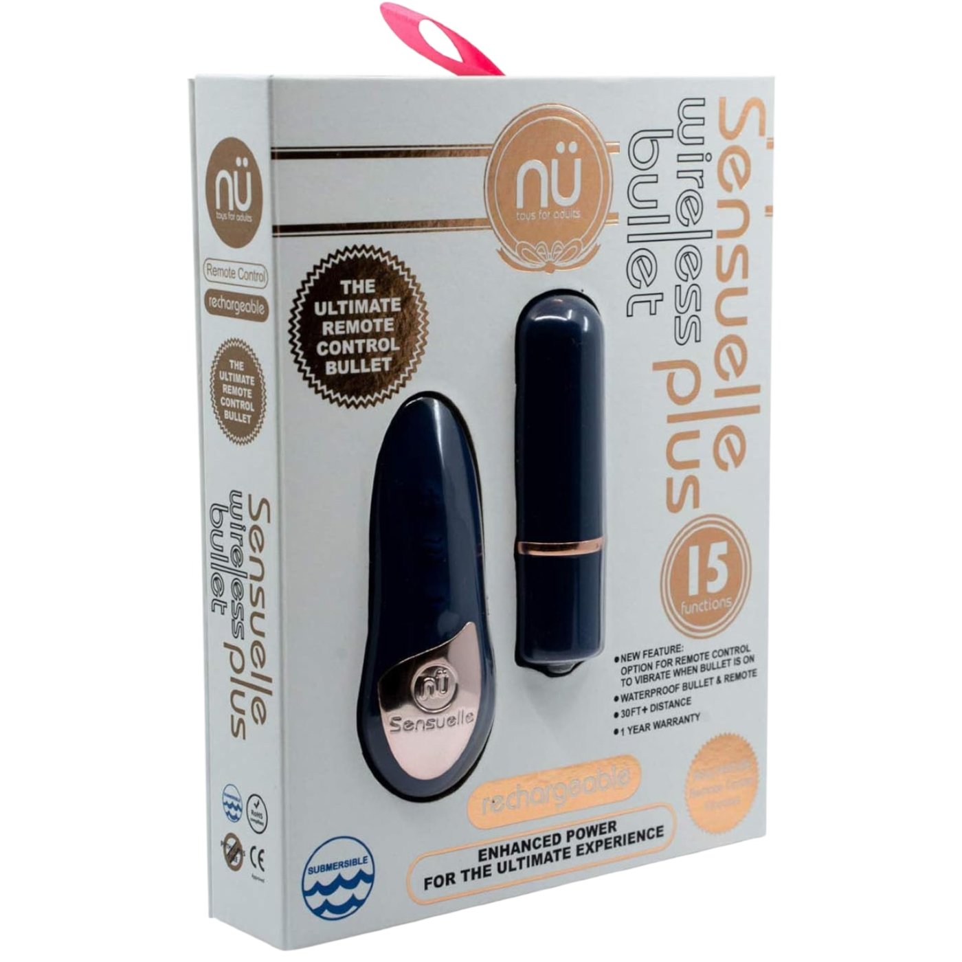 Nu Sensuelle Remote Control Bullet Plus Vibrator Rose Gold