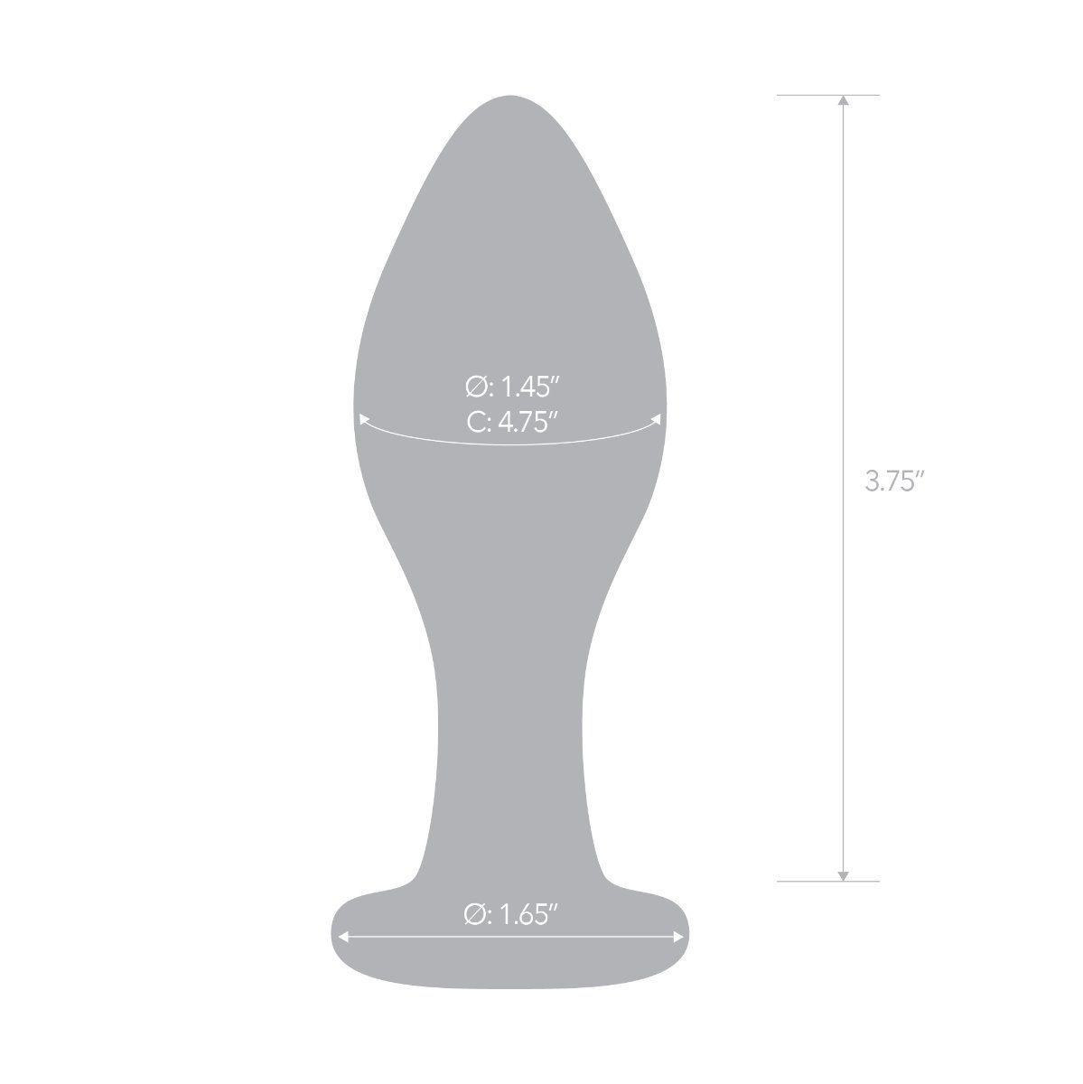 Glas Classic Anal Play Butt Plug 4 Inch