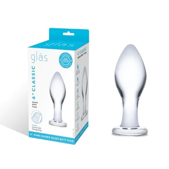 Glas Classic Anal Play Butt Plug 4 Inch