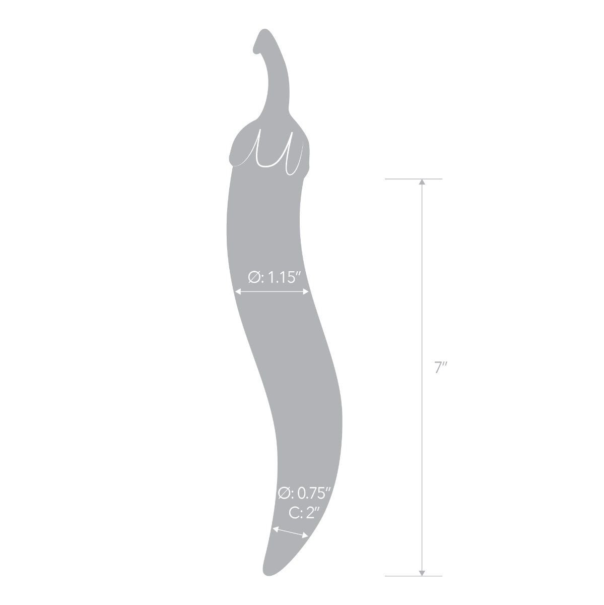 Glas Glass Naturals Chili Pepper Dildo Clear 8.2 Inch