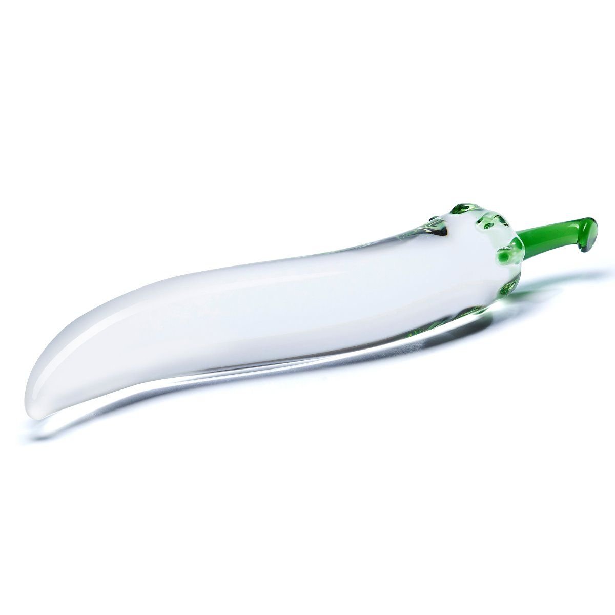Glas Glass Naturals Chili Pepper Dildo Clear 8.2 Inch