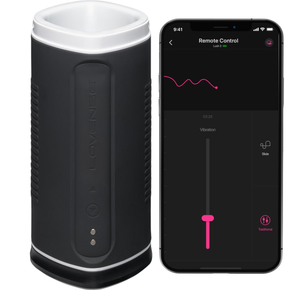 Lovense Calor App Controlled Heating and Vibrating Male Masturbator