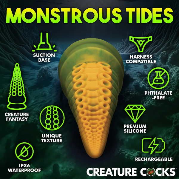 Creature Cocks Monstropus 2.0 Vibrating Tentacle Silicone Dildo 7.3 Inch
