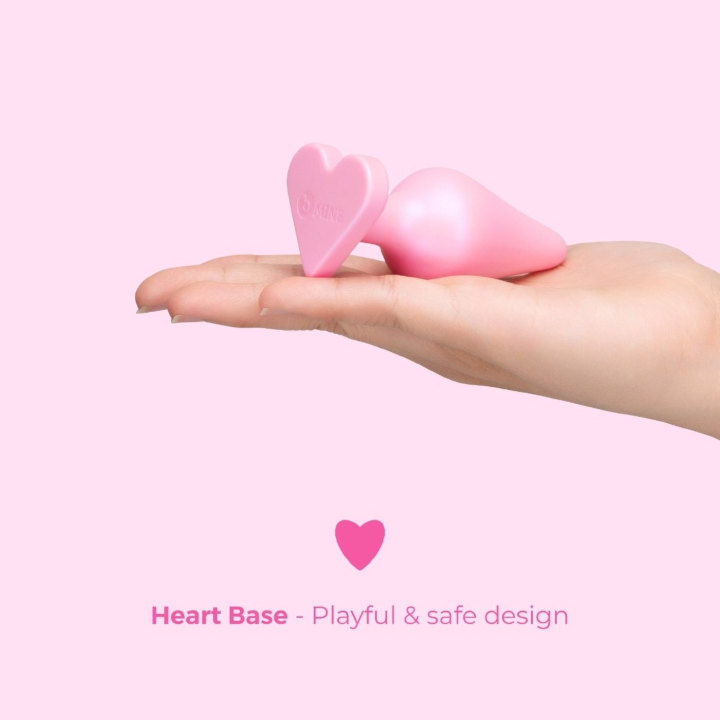 b-Vibe Butties b-Mine Silicone Heart Base Butt Plug