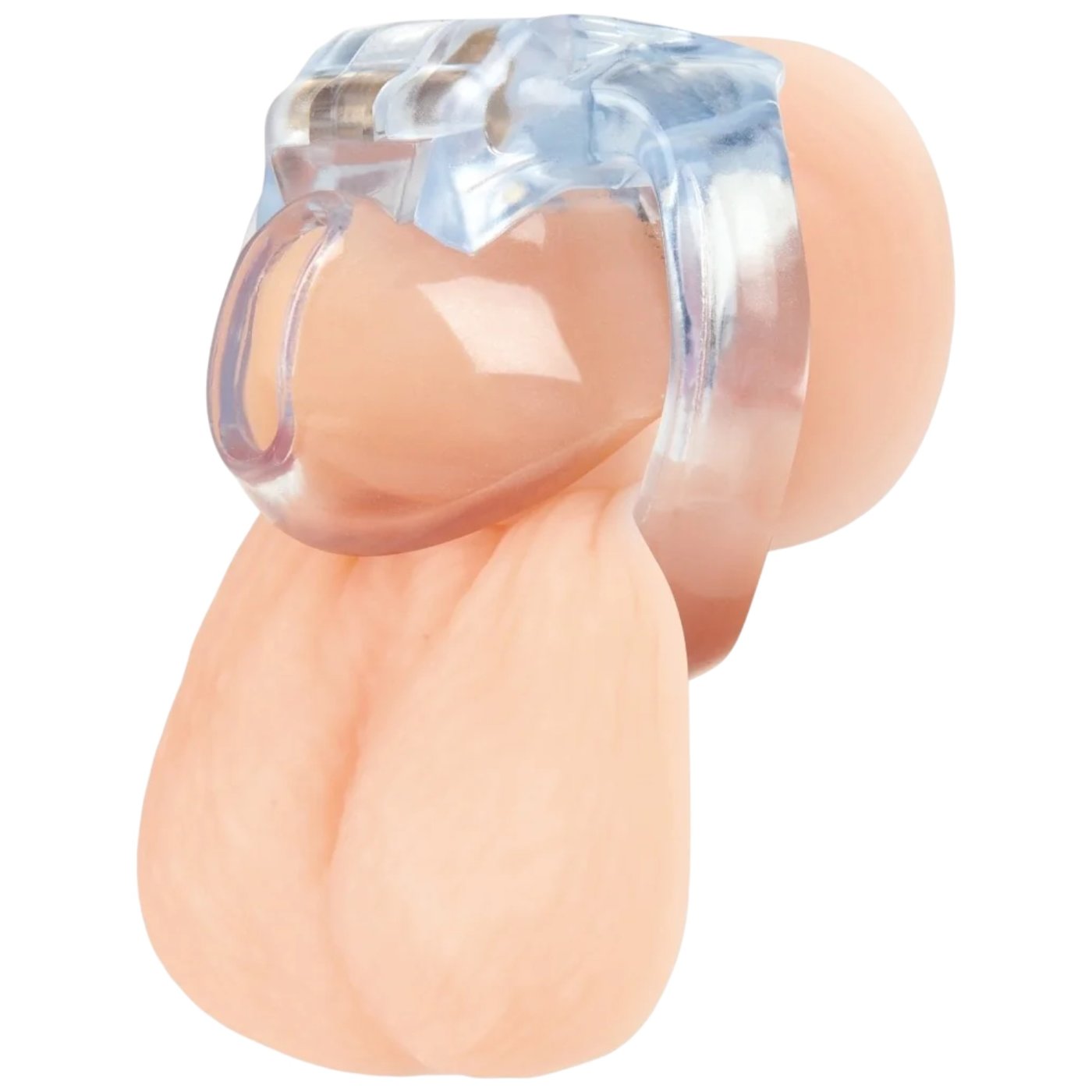 Blue Line Small Dick Acrylic Mini Chastity Cage