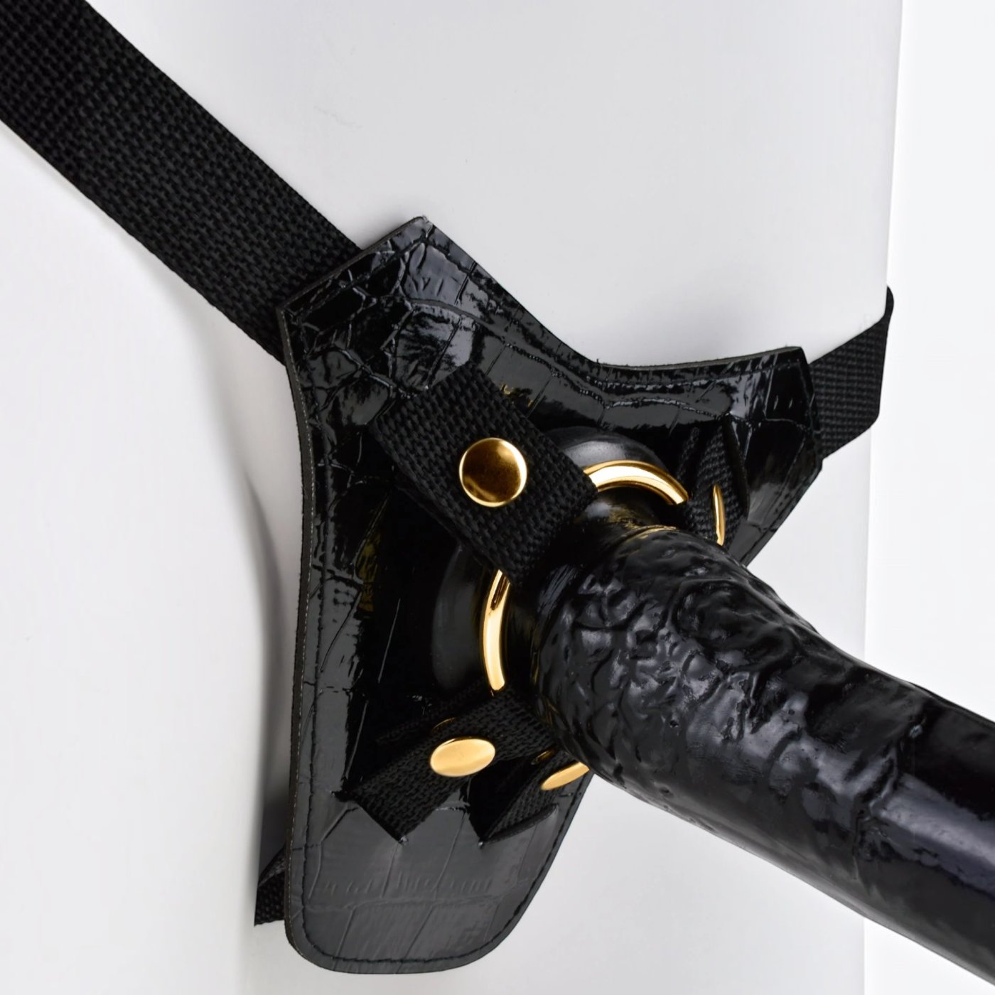 Fetish Fantasy Gold Designer Strap-On with 7 Inch Dildo and Adjustable Harness