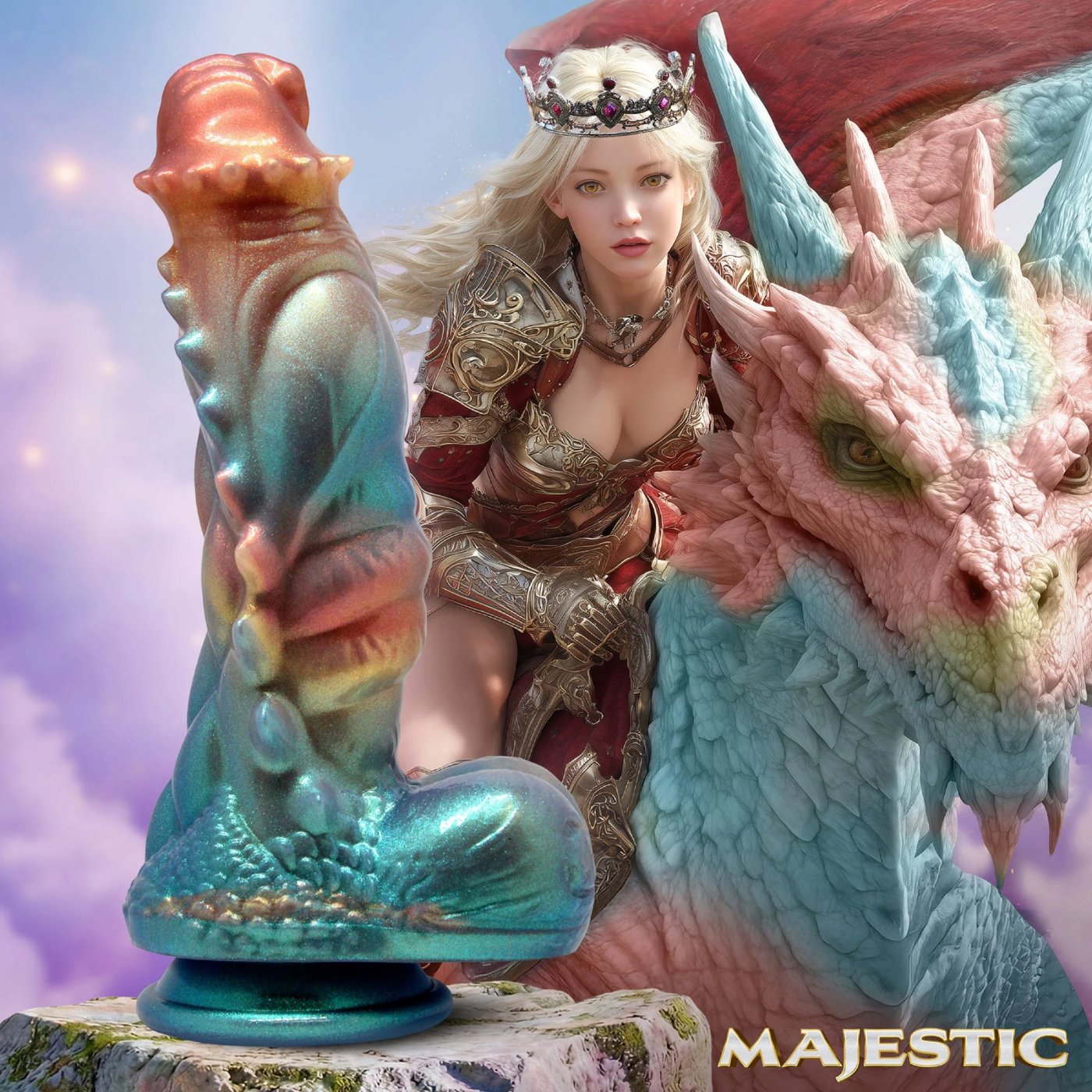Creature Cocks Seraphina Silicone Dragon Dildo with Suction Cup