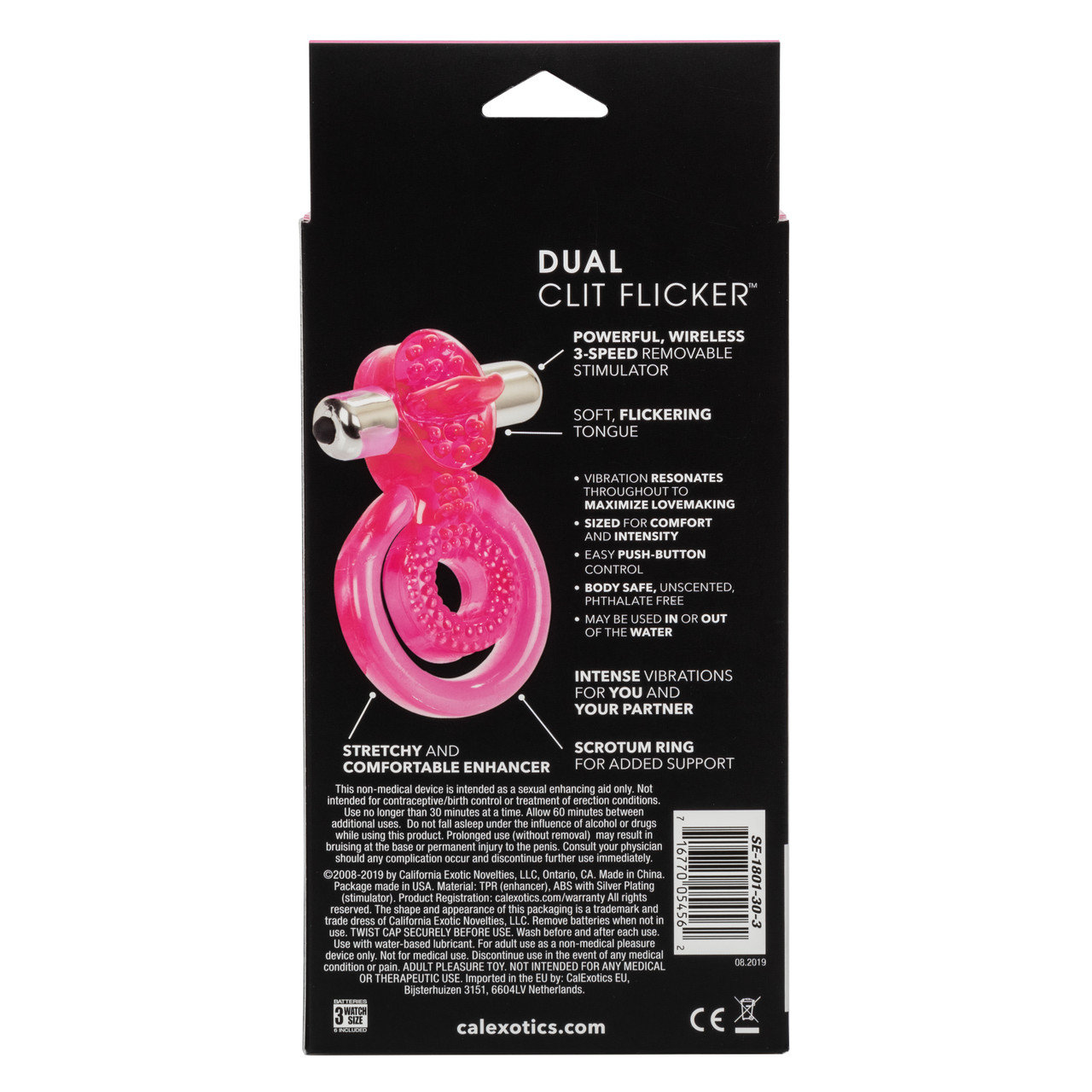CalExotics Dual Clit Flicker Penis Ring