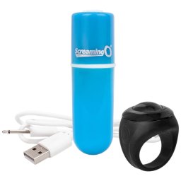 Screaming O Charged Vooom Remote Control Bullet Vibrator Blue