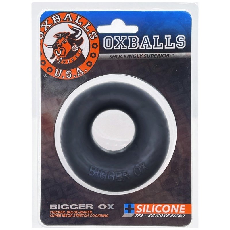 Oxballs Bigger Ox Thicker Bulge Maker Super Mega Stretch Cockring Black Ice