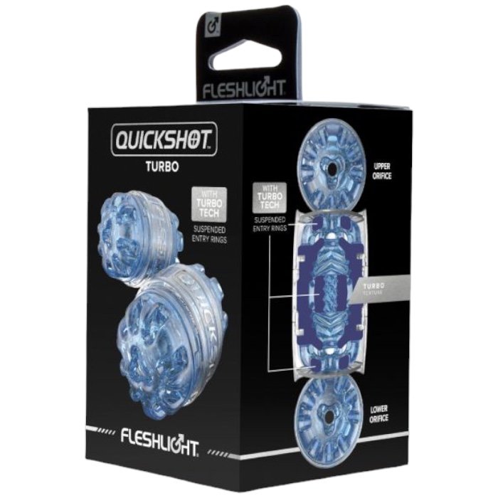 Fleshlight Quickshot Turbo Compact Male Masturbator Blue Ice