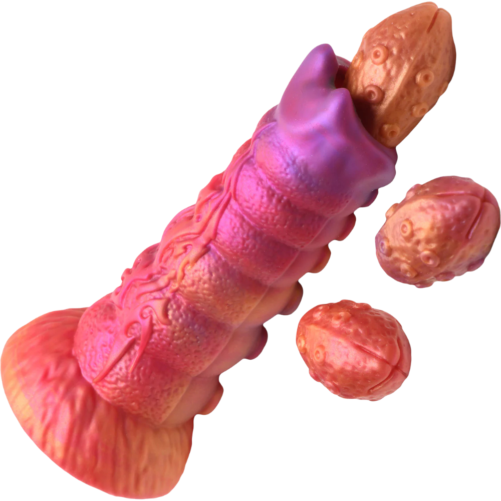 Creature Cocks Nymphoid Silicone Ovipositor Dildo with Eggs 6.5 Inch