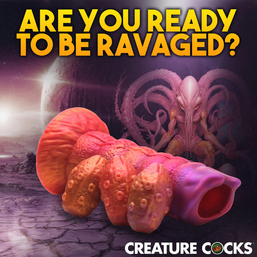 Creature Cocks Nymphoid Silicone Ovipositor Dildo with Eggs 6.5 Inch