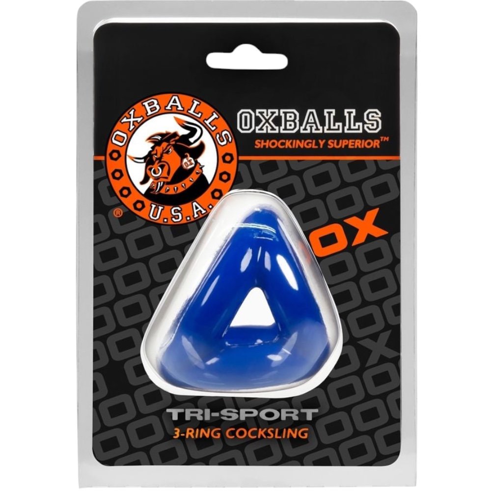 Oxballs TRI-SPORT Cock Ring and Ball Sling Blue