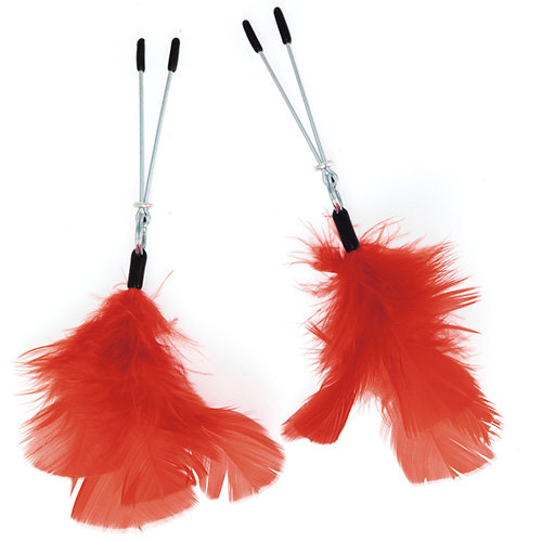 Rimba Red Feather Nipple Clamps