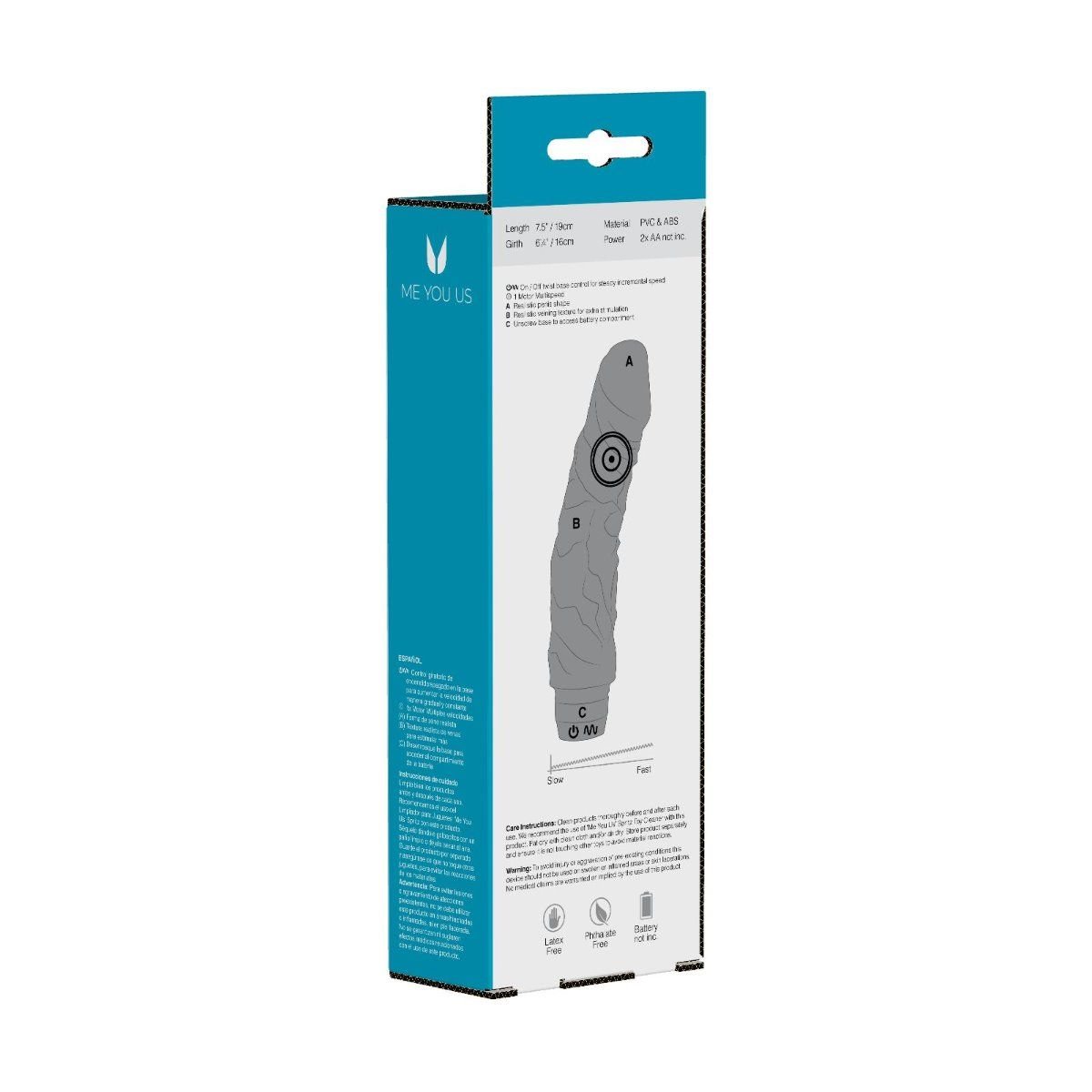 Me You Us Rambo Realistic Vibrator 7.5 Inch