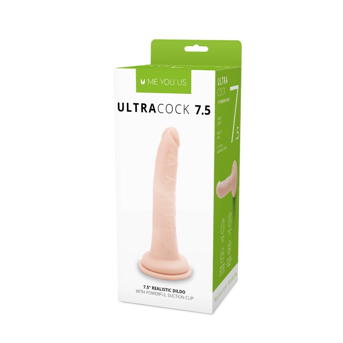 Me You Us Ultra Cock Realistic Suction Cup Dildo Light 7.5 Inch