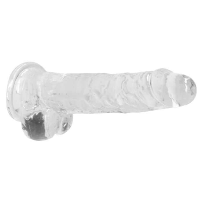 RealRock Crystal Clear Realistic Dildo with Balls 8 Inch