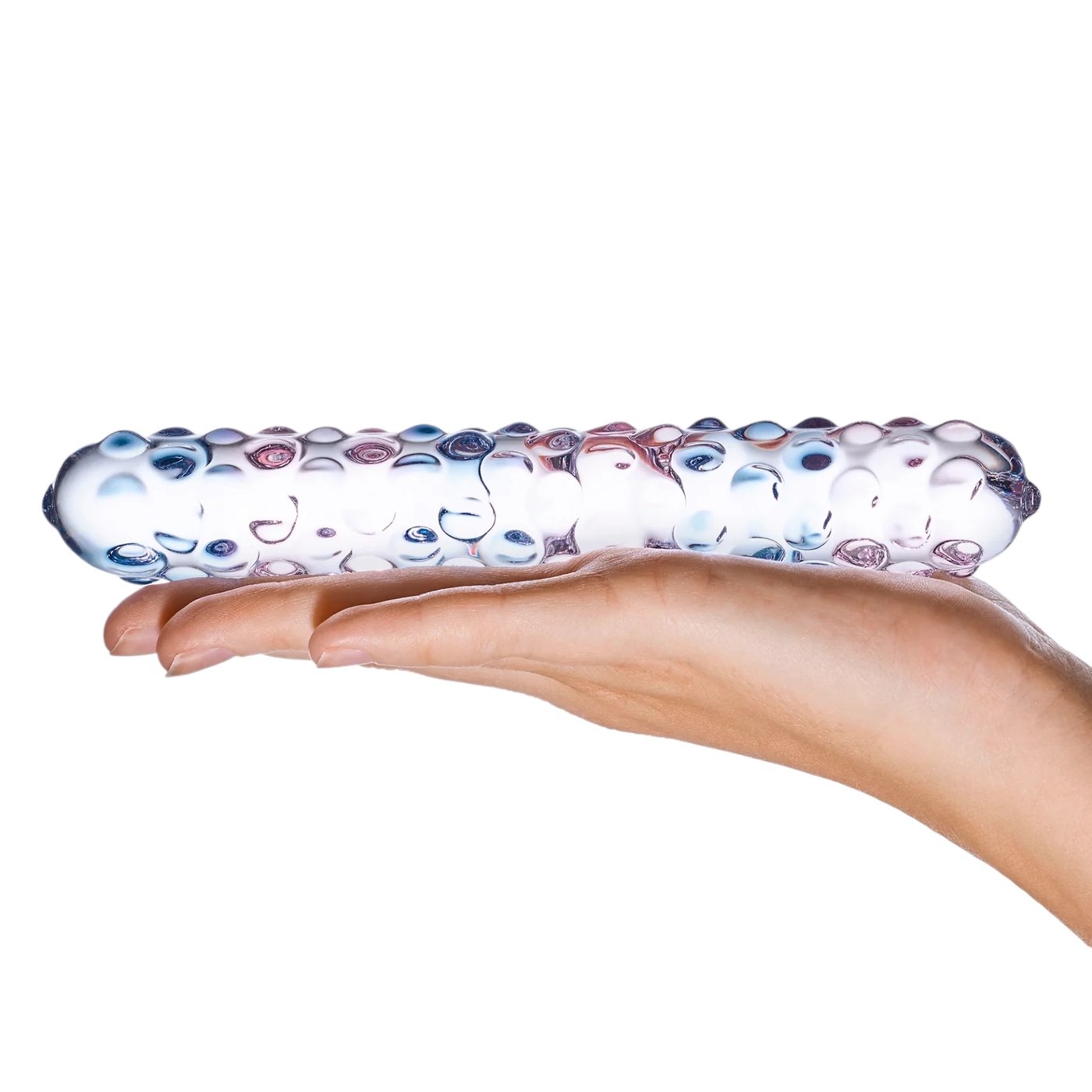 Glas Purple Rose Nubby Glass Dildo 7 Inch