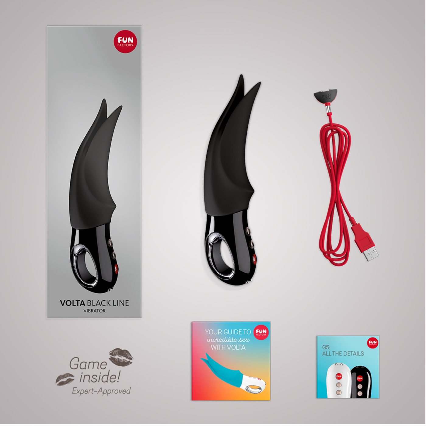 Fun Factory Volta Rechargeable Clitoral Vibrator Black