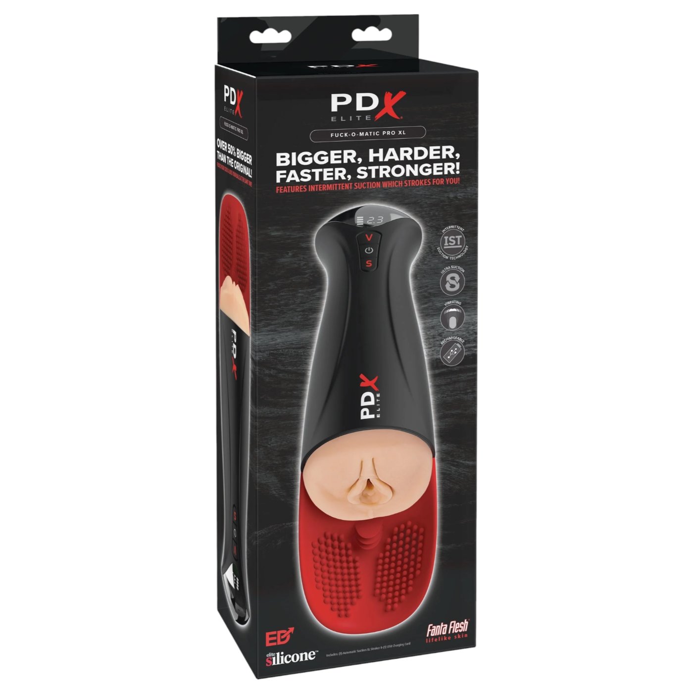 PDX Elite Fuck-O-Matic Pro XL Vibrating Masturbator Light