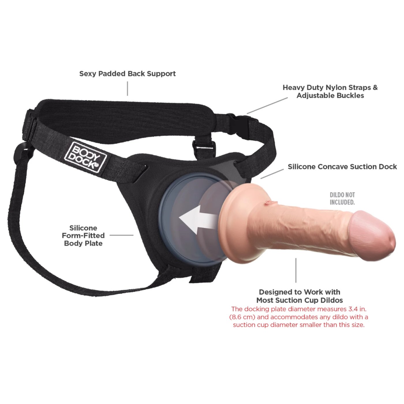Body Dock Elite Silicone Strap-On Harness