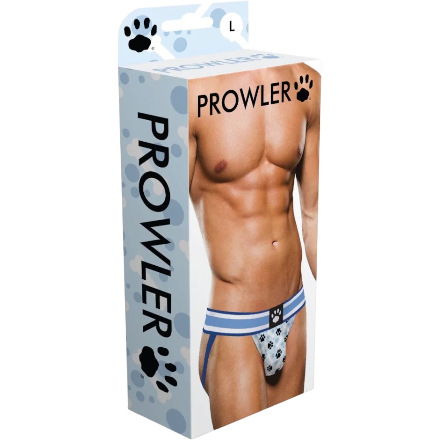 Prowler Blue Paw Jockstrap Blue & White
