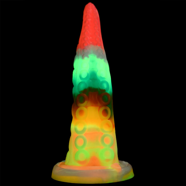 Creature Cocks Luminoctopus Glow in the Dark Tentacle Silicone Dildo 7 Inch