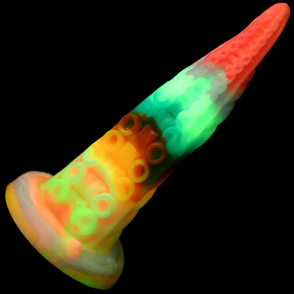 Creature Cocks Luminoctopus Glow in the Dark Tentacle Silicone Dildo 7 Inch